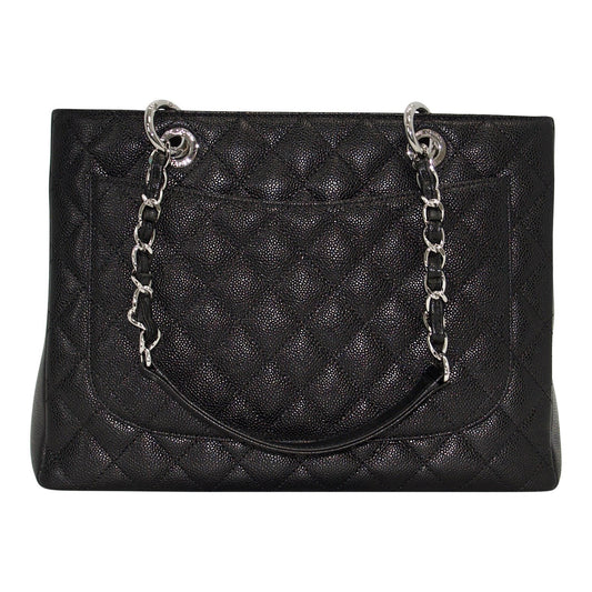 Chanel Black Caviar Leather Grand Shopping Tote (GST)