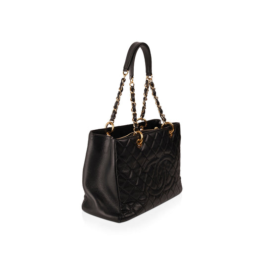 Chanel Black Caviar Leather Grand Shopping Tote (GST)