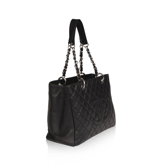 Chanel Black Caviar Leather Grand Shopping Tote (GST)