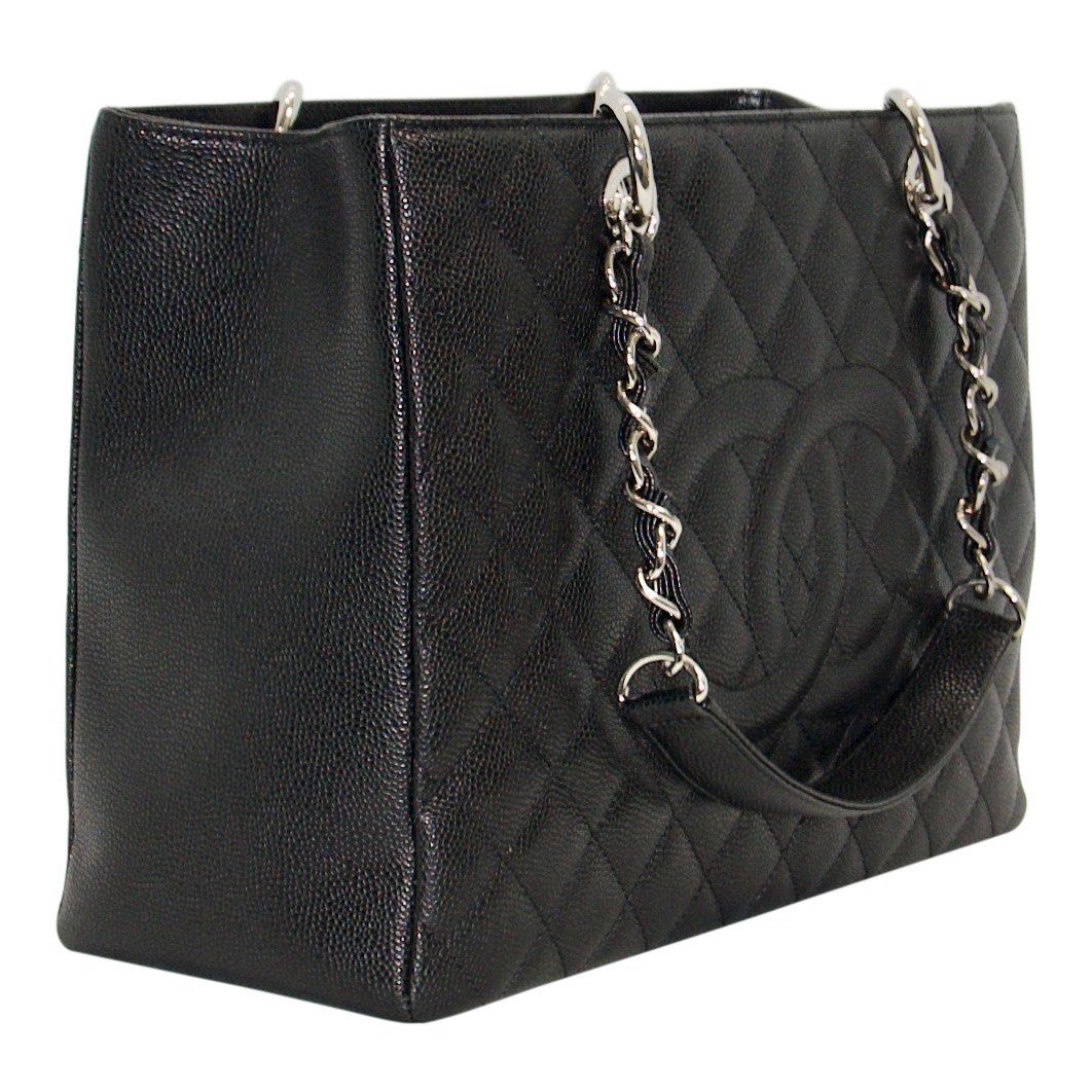 Chanel Black Caviar Leather Grand Shopping Tote (GST)