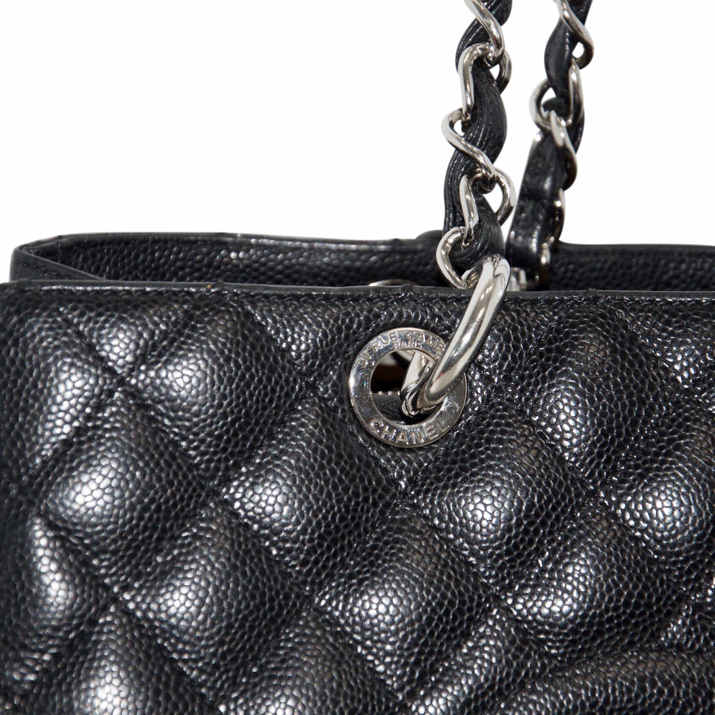 Chanel Black Caviar Leather Grand Shopping Tote (GST)
