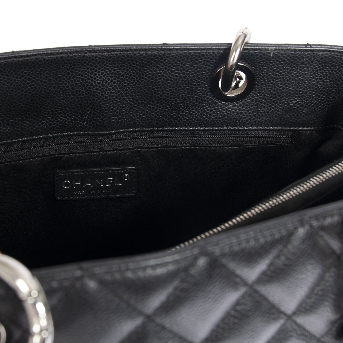 Chanel Black Caviar Leather Grand Shopping Tote (GST)