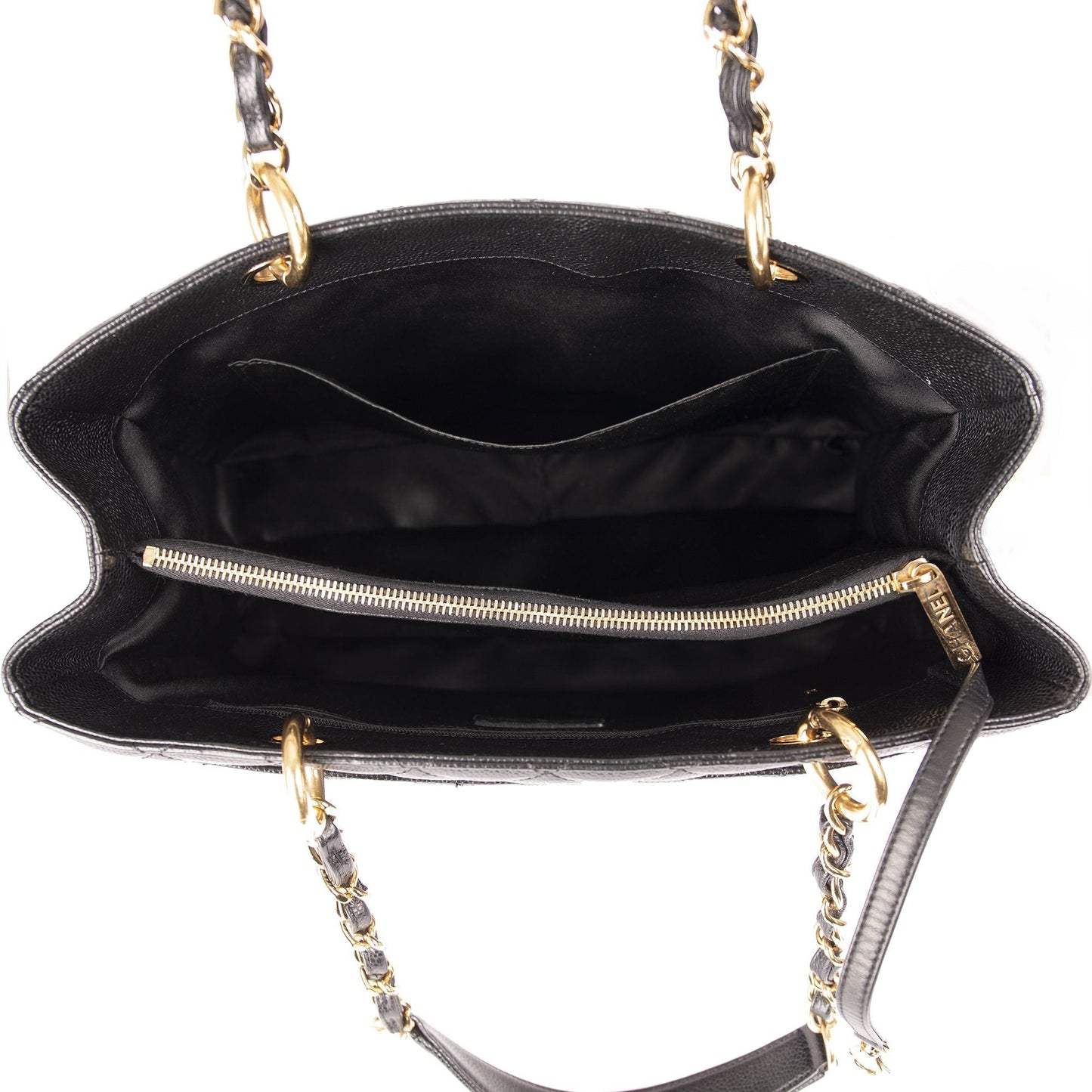 Chanel Black Caviar Leather Grand Shopping Tote (GST)