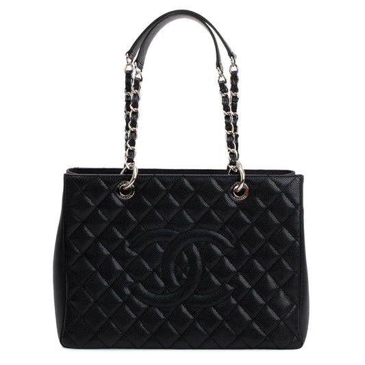 Chanel Black Caviar Leather Grand Shopping Tote (GST)