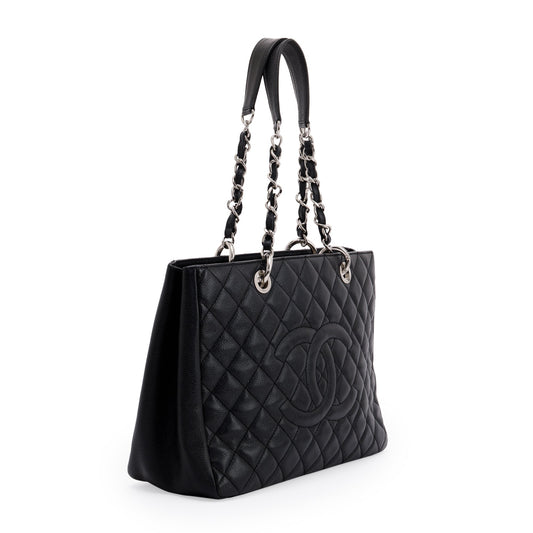 Chanel Black Caviar Leather Grand Shopping Tote (GST)