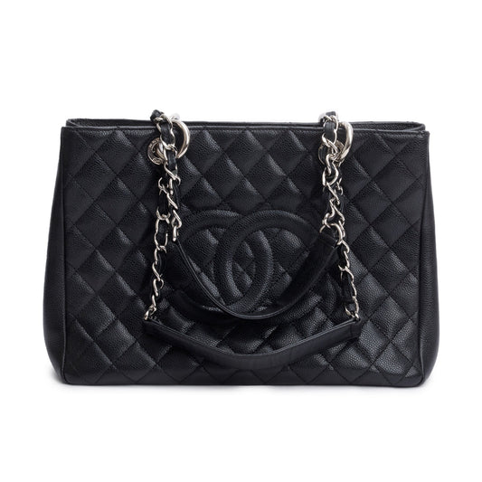 Chanel Black Caviar Leather Grand Shopping Tote (GST)