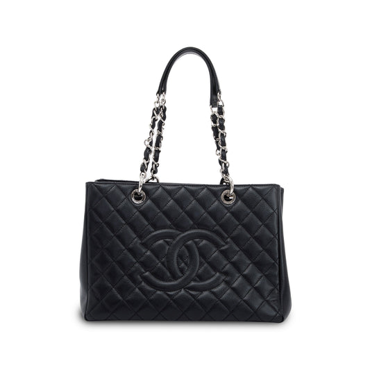 Chanel Black Caviar Leather Grand Shopping Tote (GST)
