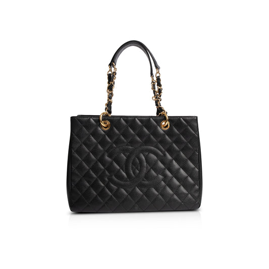 Chanel Black Caviar Leather Grand Shopping Tote (GST)