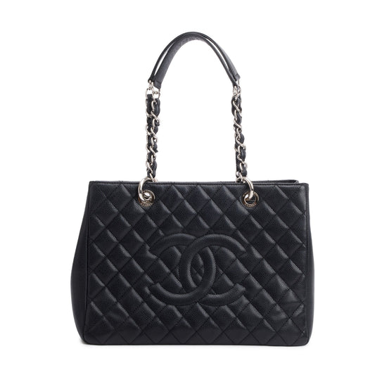 Chanel Black Caviar Leather Grand Shopping Tote (GST)