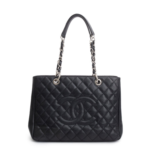 Chanel Black Caviar Leather Grand Shopping Tote (GST)