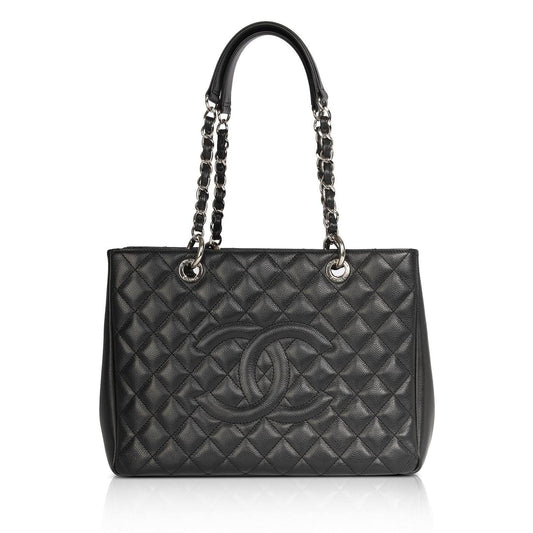 Chanel Black Caviar Leather Grand Shopping Tote (GST)