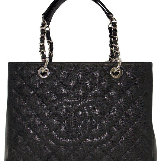 Chanel Black Caviar Leather Grand Shopping Tote (GST)