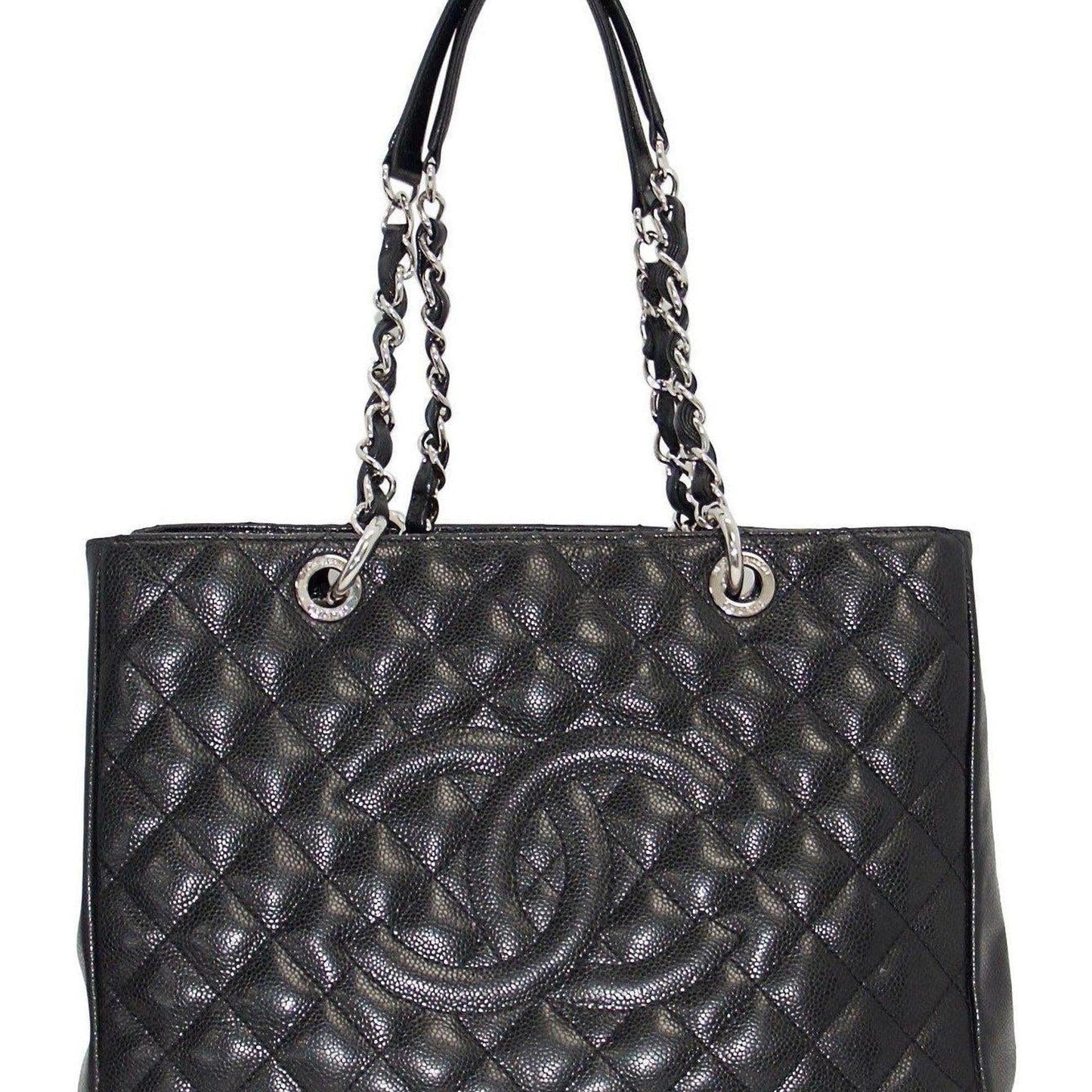 Chanel Black Caviar Leather Grand Shopping Tote (GST)