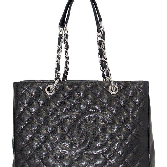 Chanel Black Caviar Leather Grand Shopping Tote (GST)