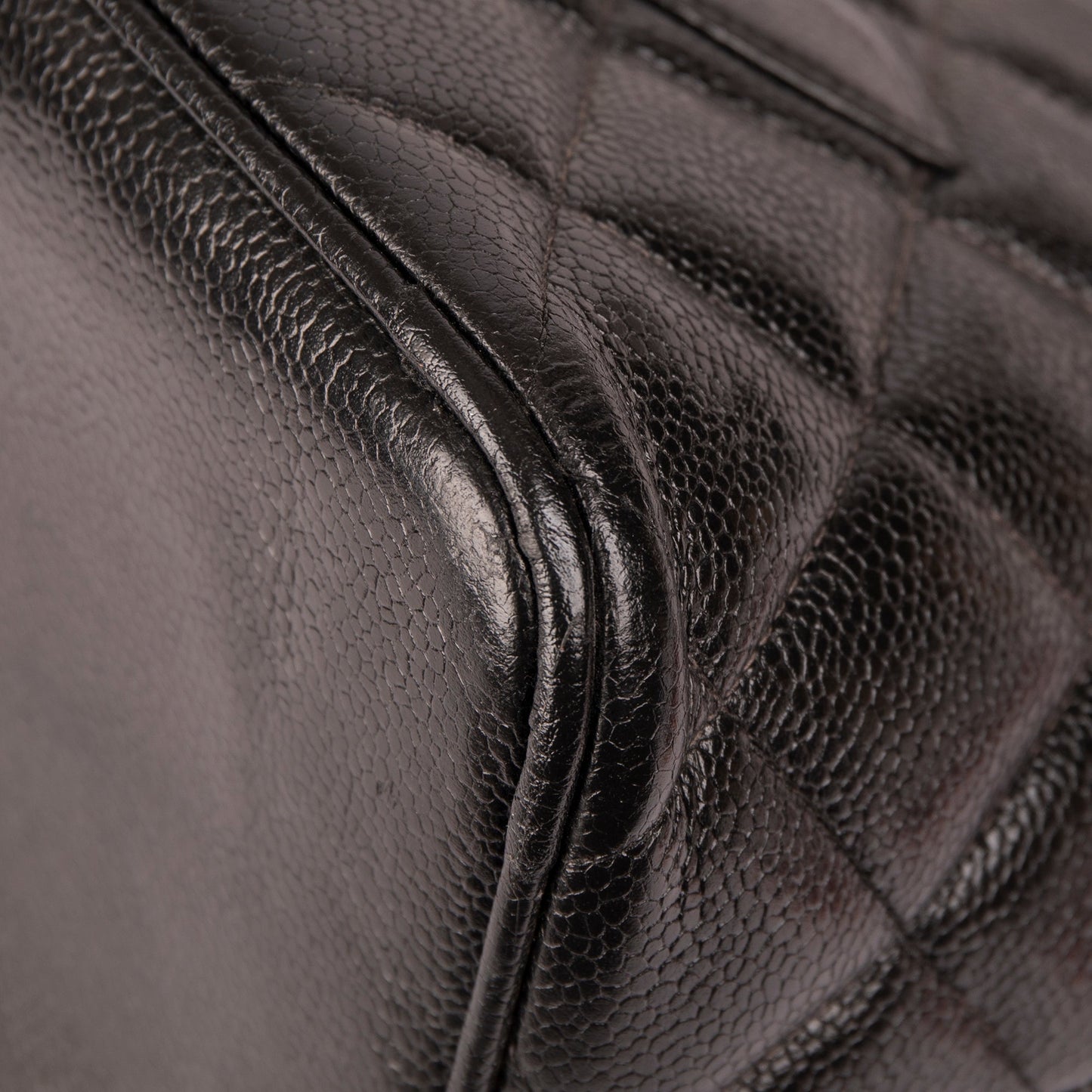 Chanel Black Caviar Leather Medallion Tote