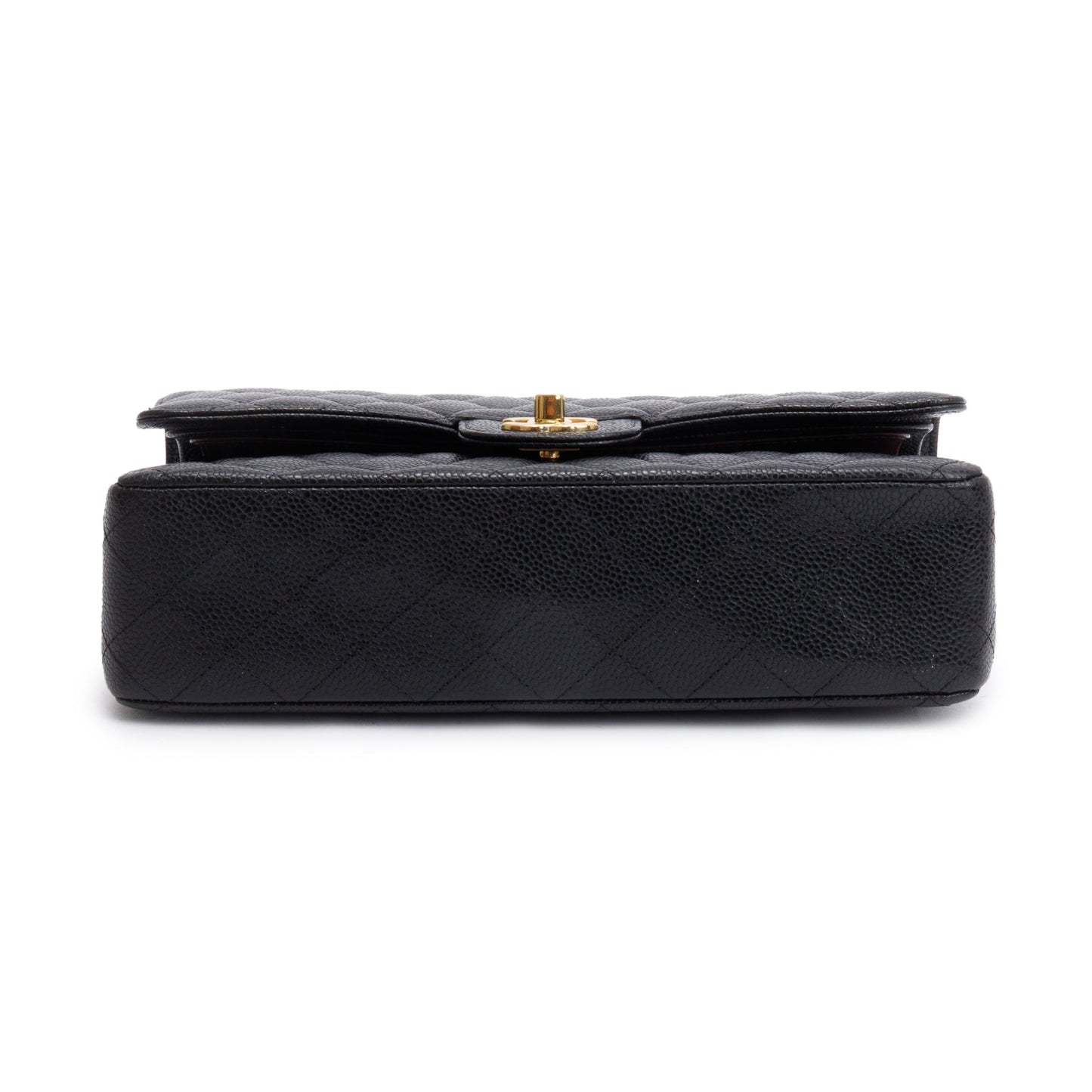 Chanel Black Caviar Leather Medium Classic Double Classic Flap Bag