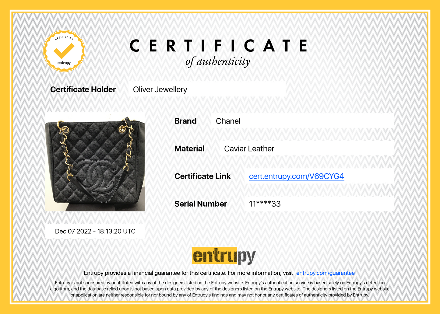 Chanel Black Caviar Leather Petite Shopping Tote