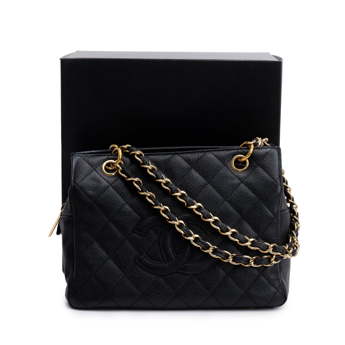 Chanel Black Caviar Leather Petite Timeless Tote
