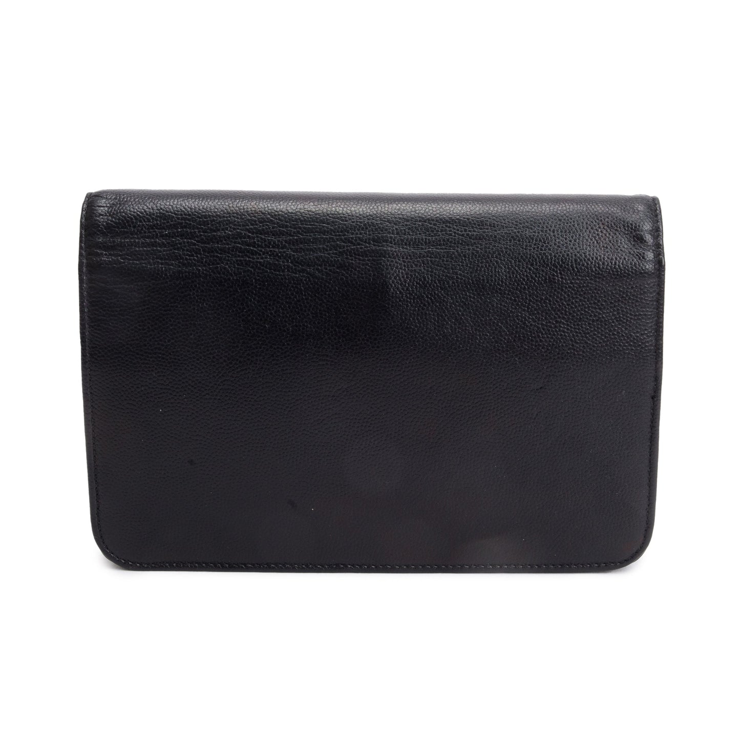 Chanel Black Caviar Leather Sevruga Wallet on Chain