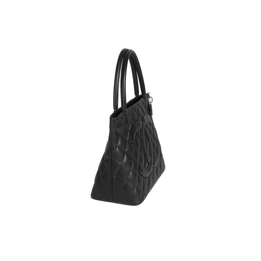 Chanel Black Caviar Medallion Tote