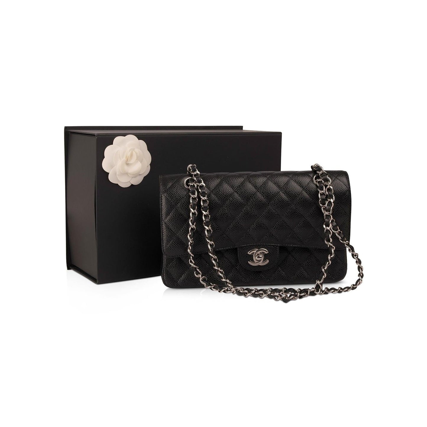 Chanel Black Caviar Medium Classic Double Flap Bag