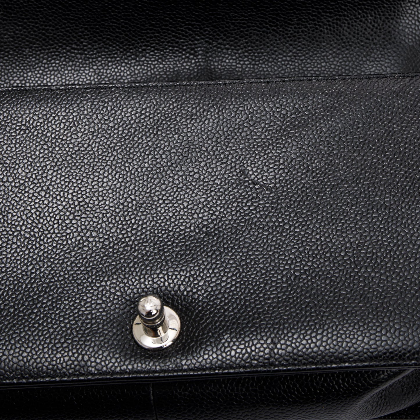 Chanel Black Chevron Caviar Medium Boy Bag
