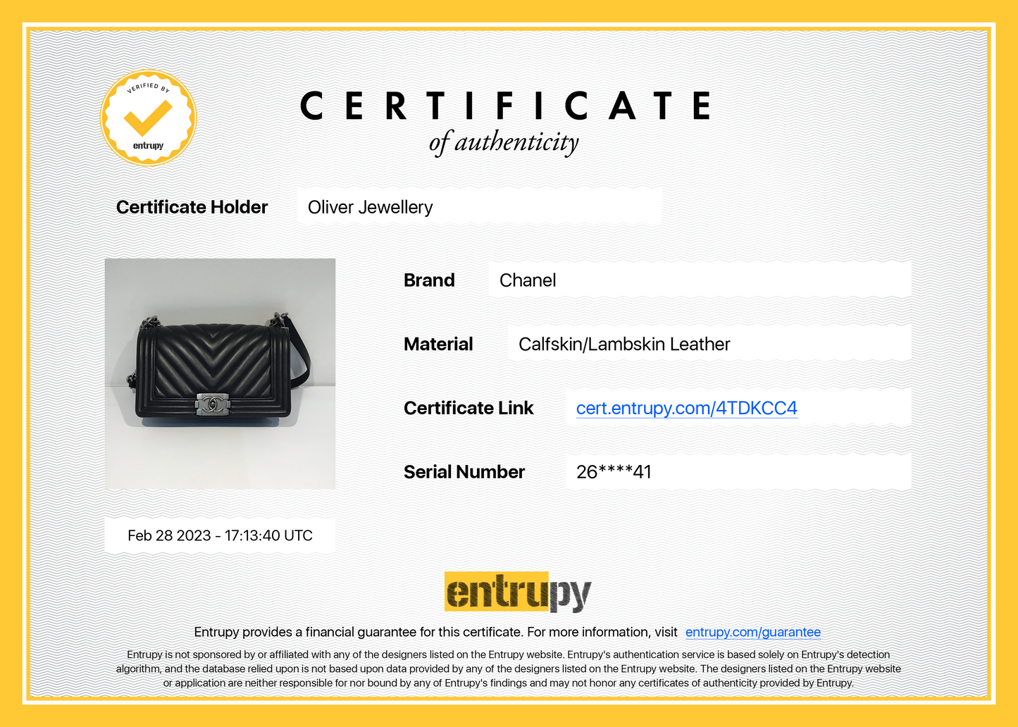 Chanel Black Chevron Lambskin Medium Boy Bag