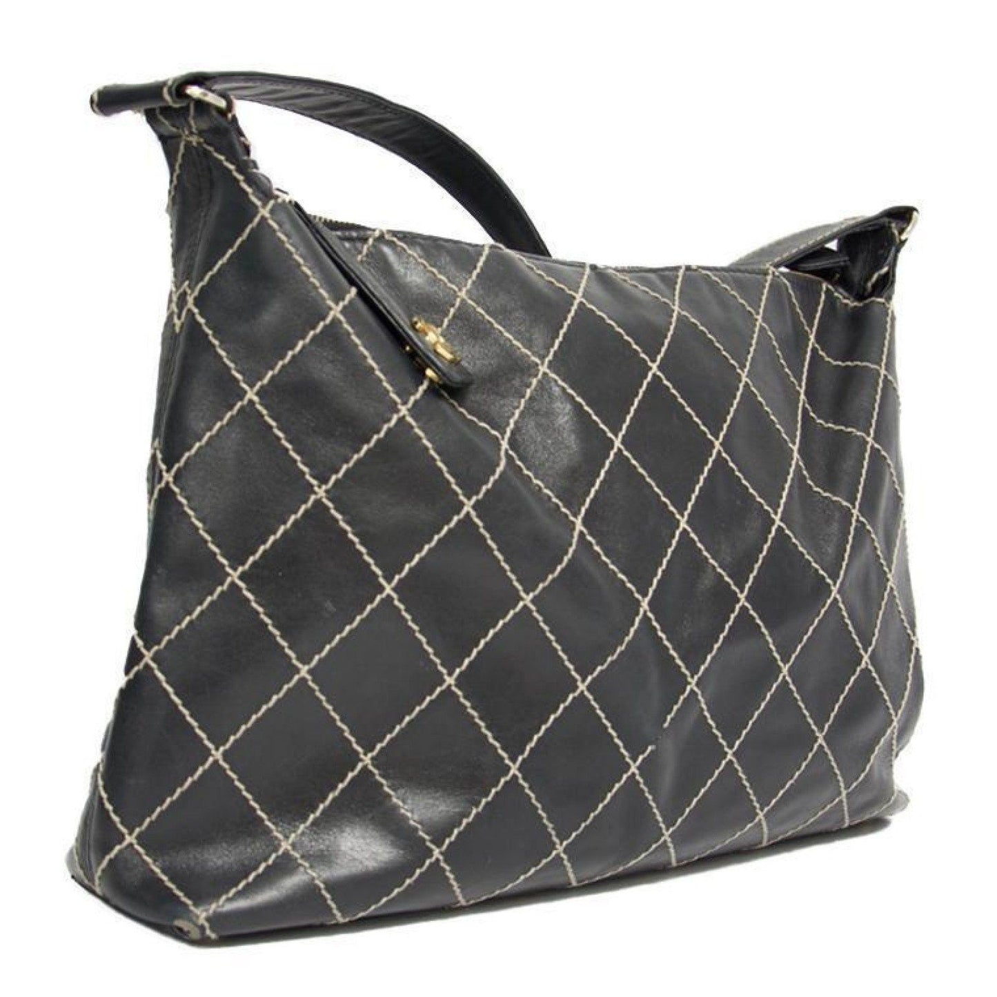 Chanel Black Diamond Stitch Tote