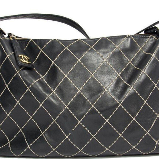 Chanel Black Diamond Stitch Tote