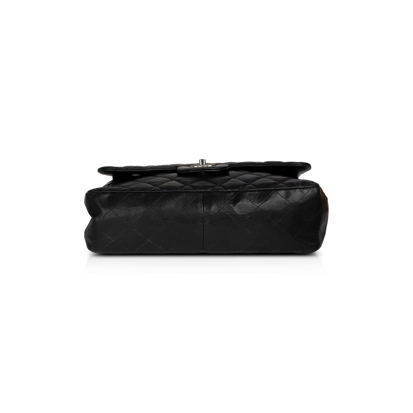 Chanel Black Lambskin Bijoux Chain Jumbo Single Flap Bag