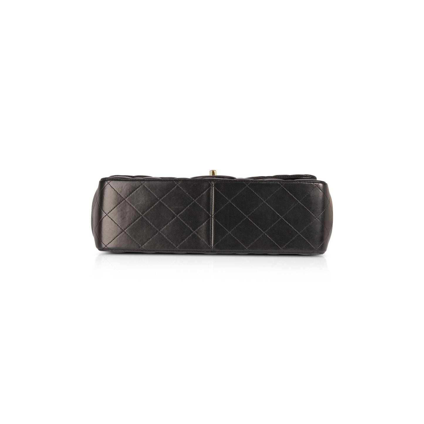 Chanel Black Lambskin Classic Jumbo Double Flap Bag