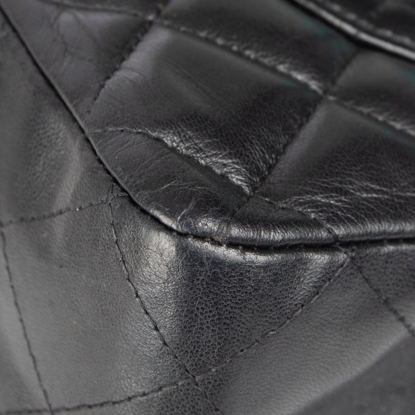 Chanel Black Lambskin Classic Jumbo Single Flap Bag