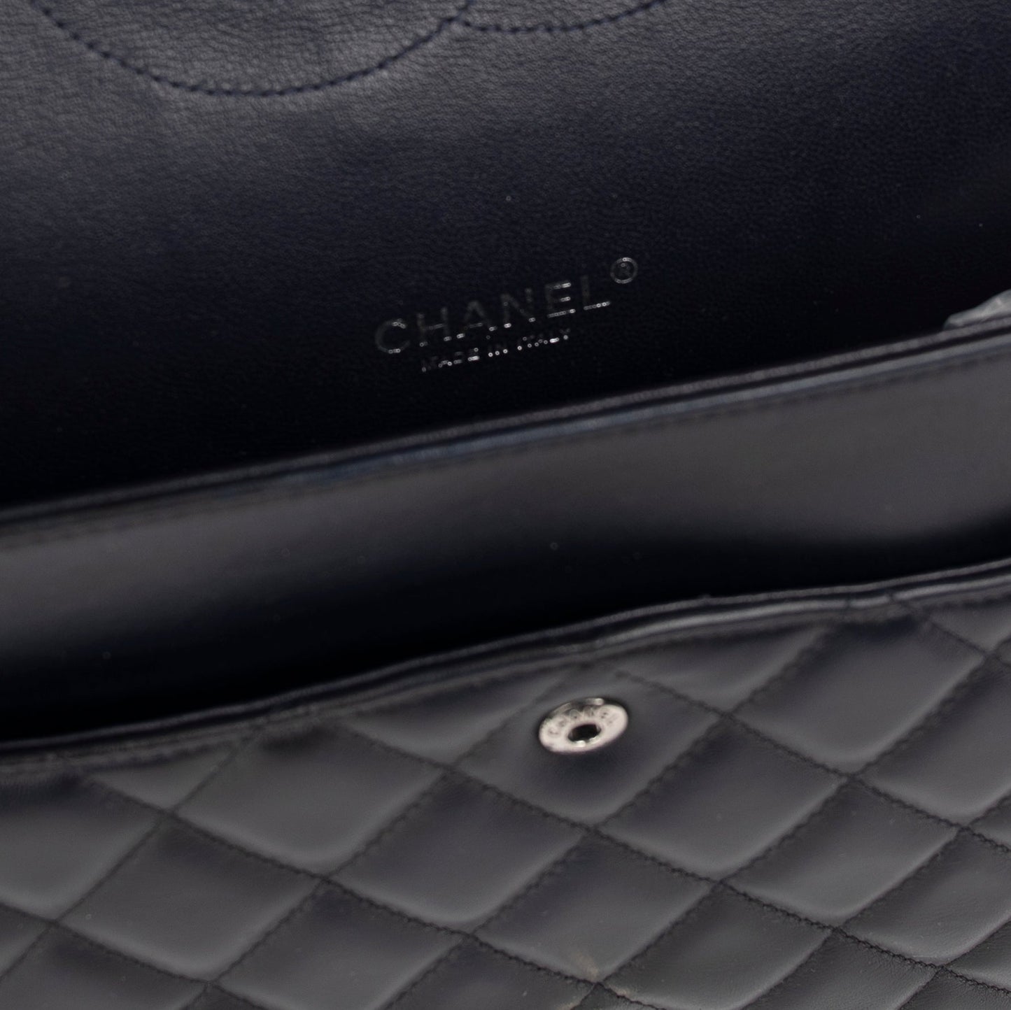 Chanel Black Lambskin Classic Maxi Double Flap Bag