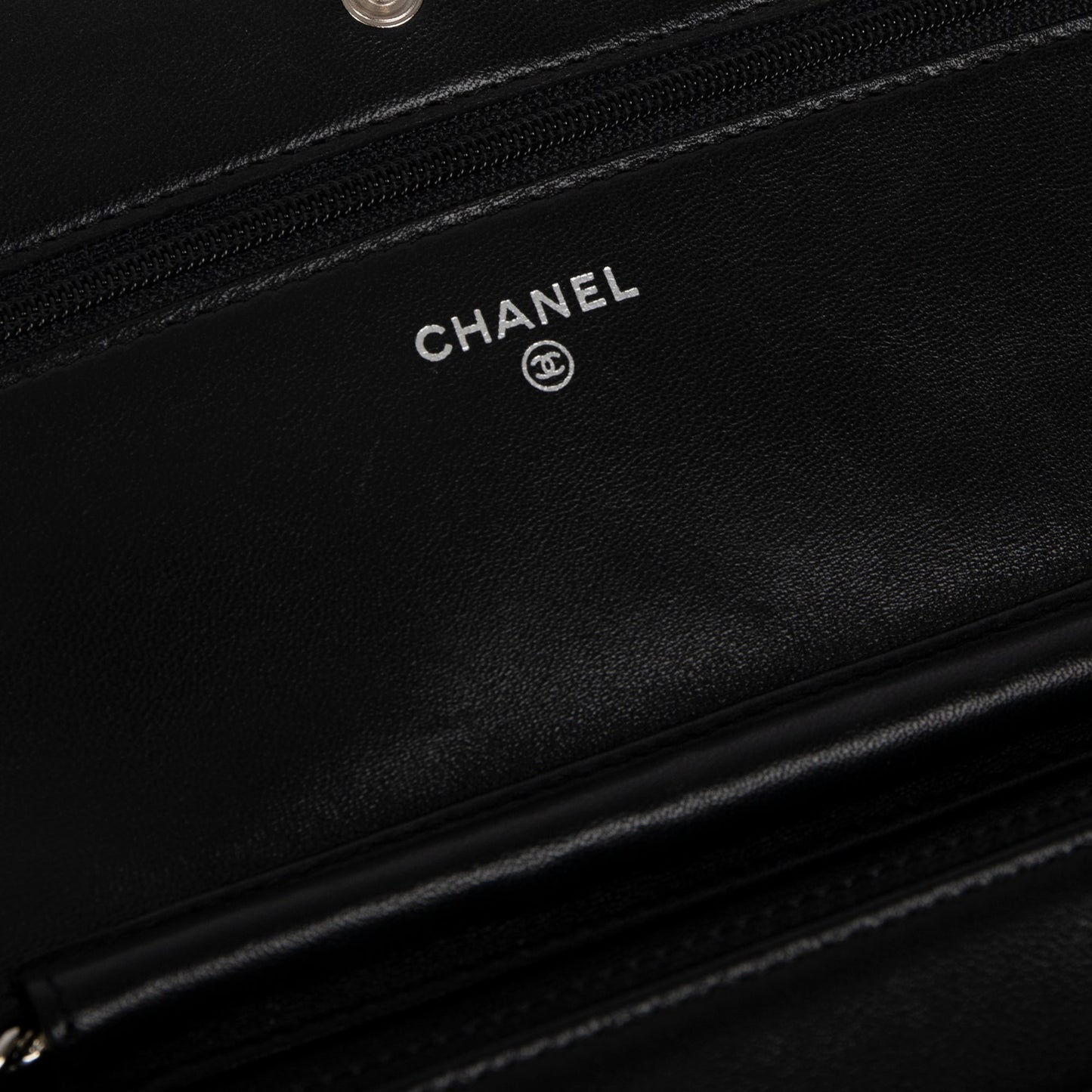 Chanel Black Lambskin Classic Wallet on Chain