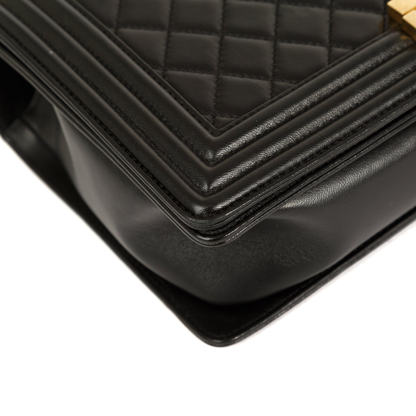 Chanel Black Lambskin Large Boy Bag