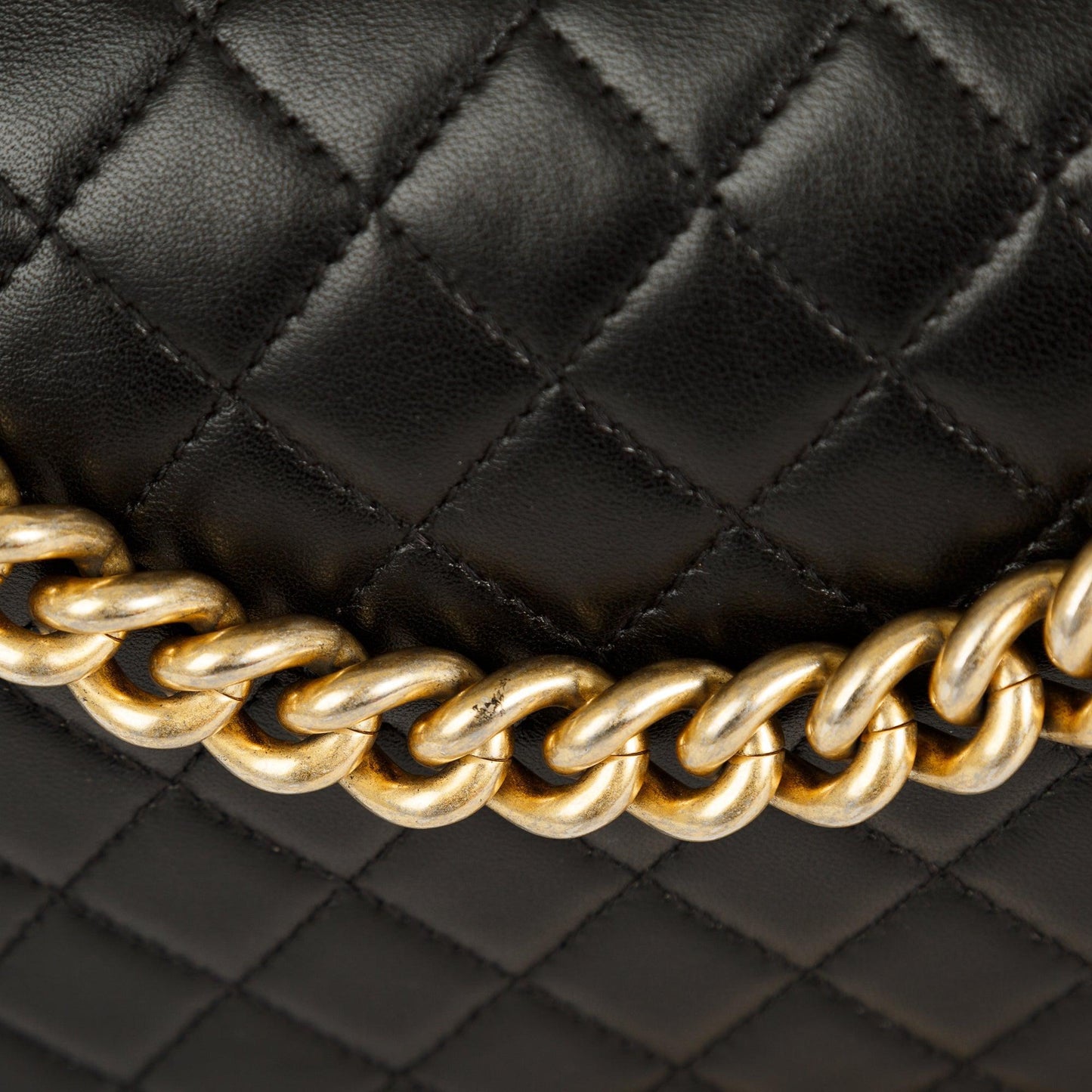 Chanel Black Lambskin Large Boy Bag