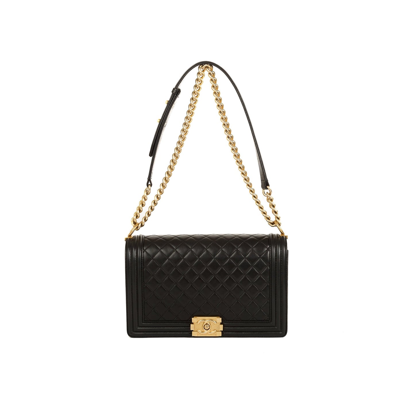 Chanel Black Lambskin Large Boy Bag