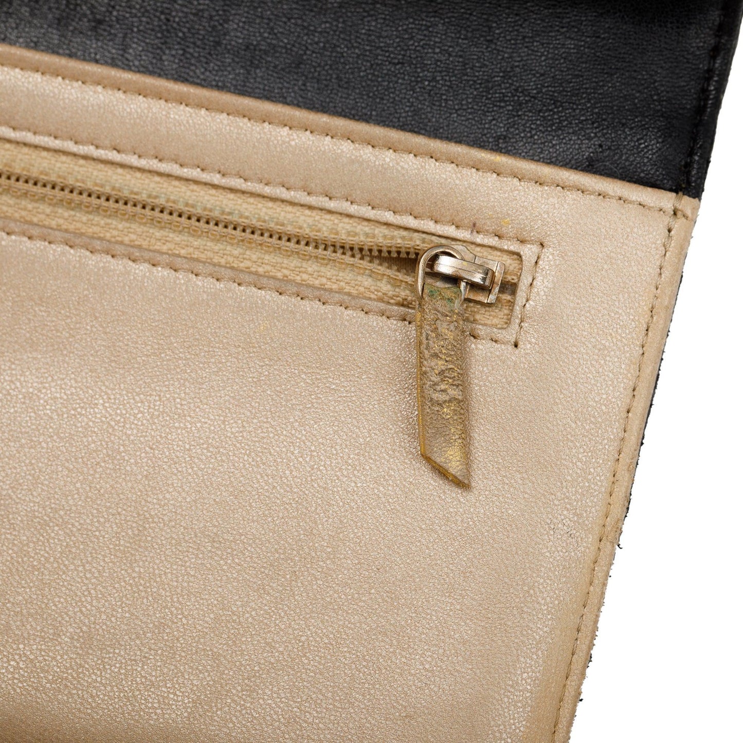 Chanel Black Lambskin Leather CC Logo Camellia Trifold Wallet