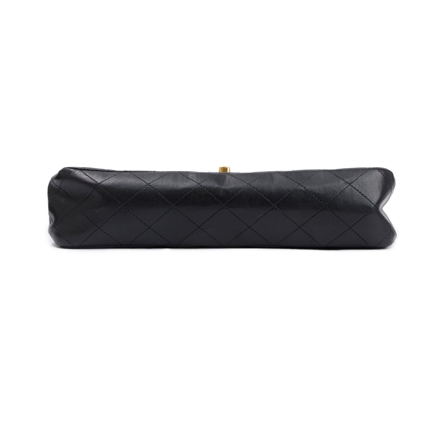 Chanel Black Lambskin Leather Classic Medium Double Flap Bag