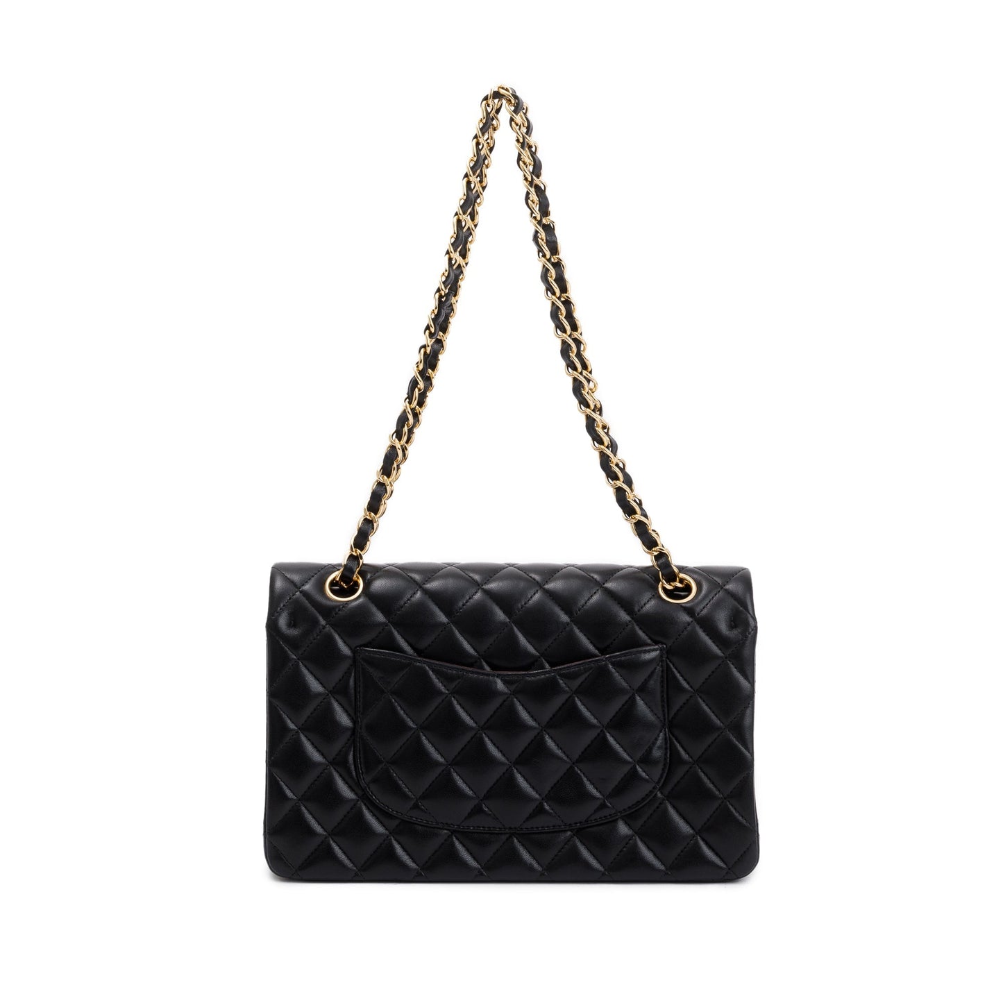 Chanel Black Lambskin Leather Classic Medium Double Flap Bag