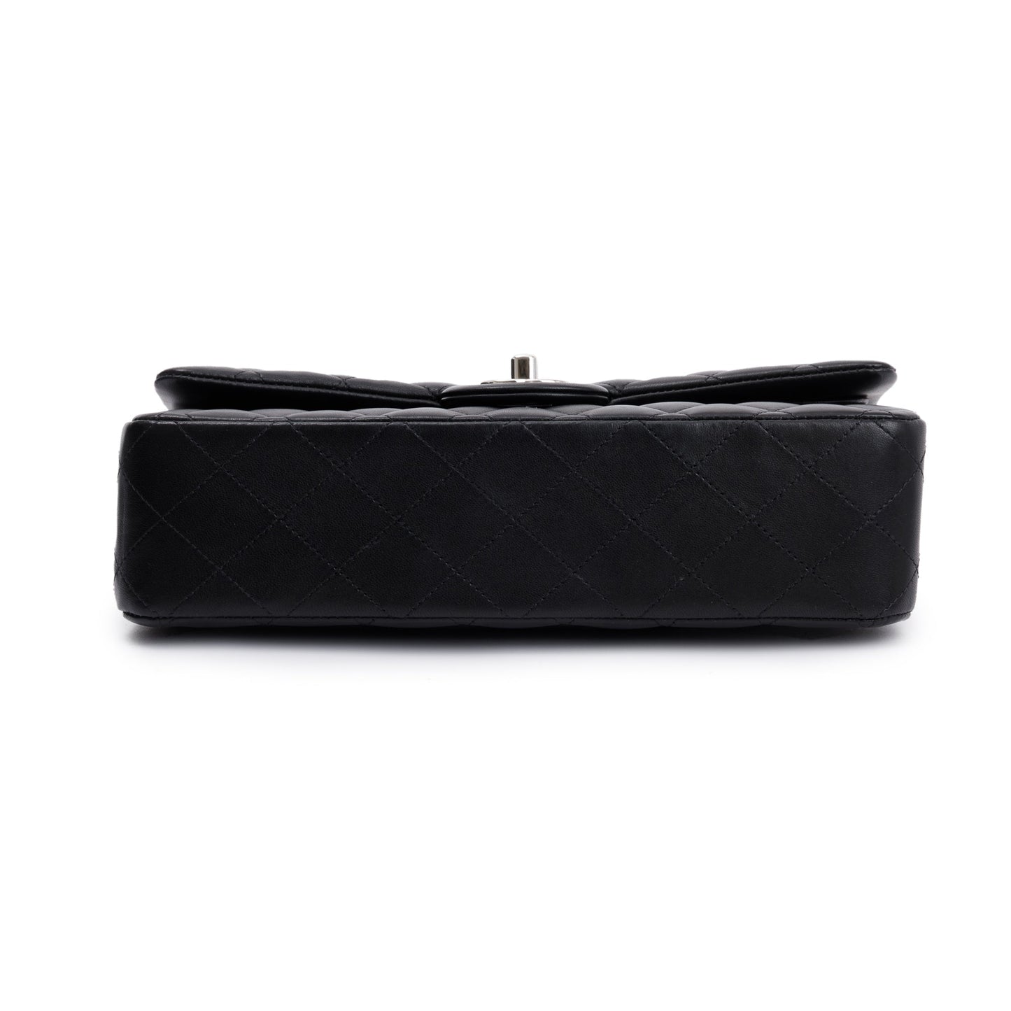 Chanel Black Lambskin Leather Classic Medium Double Flap Bag