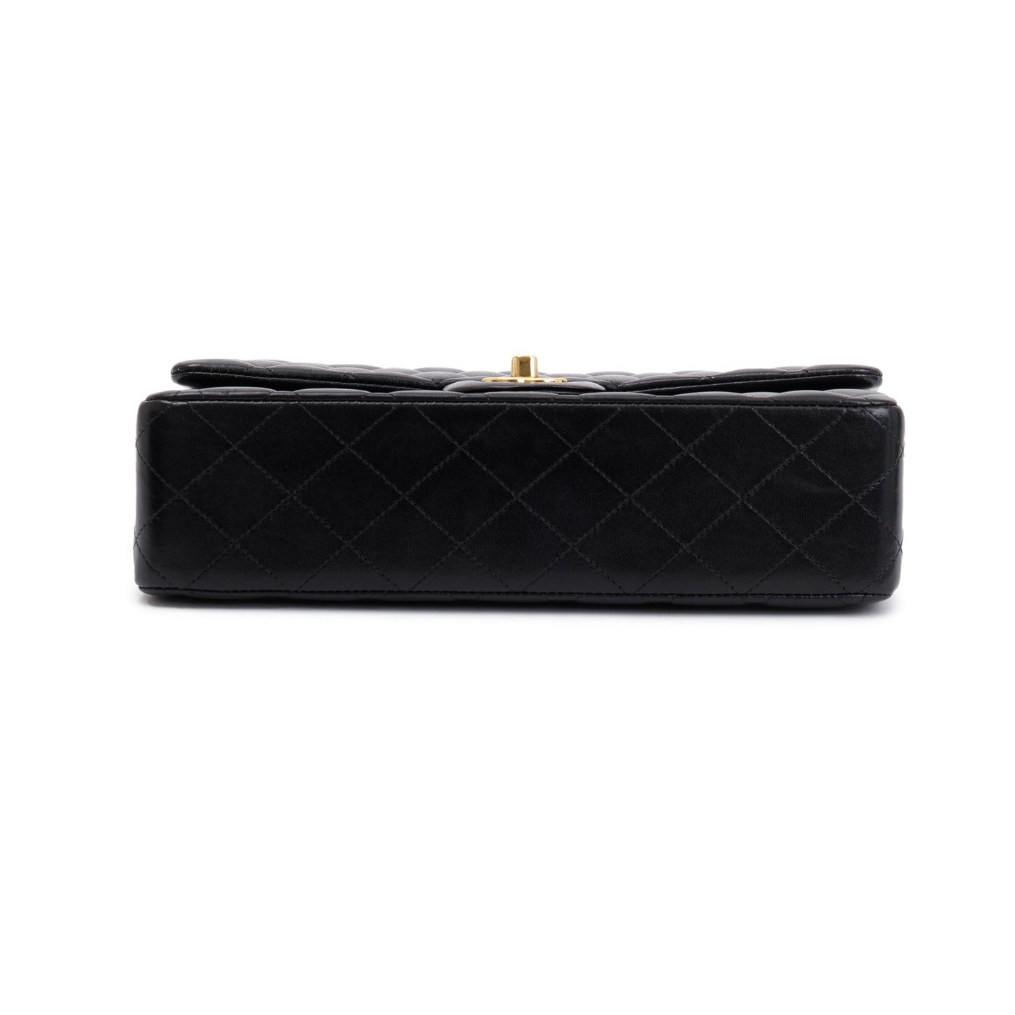 Chanel Black Lambskin Leather Classic Medium Double Flap Bag