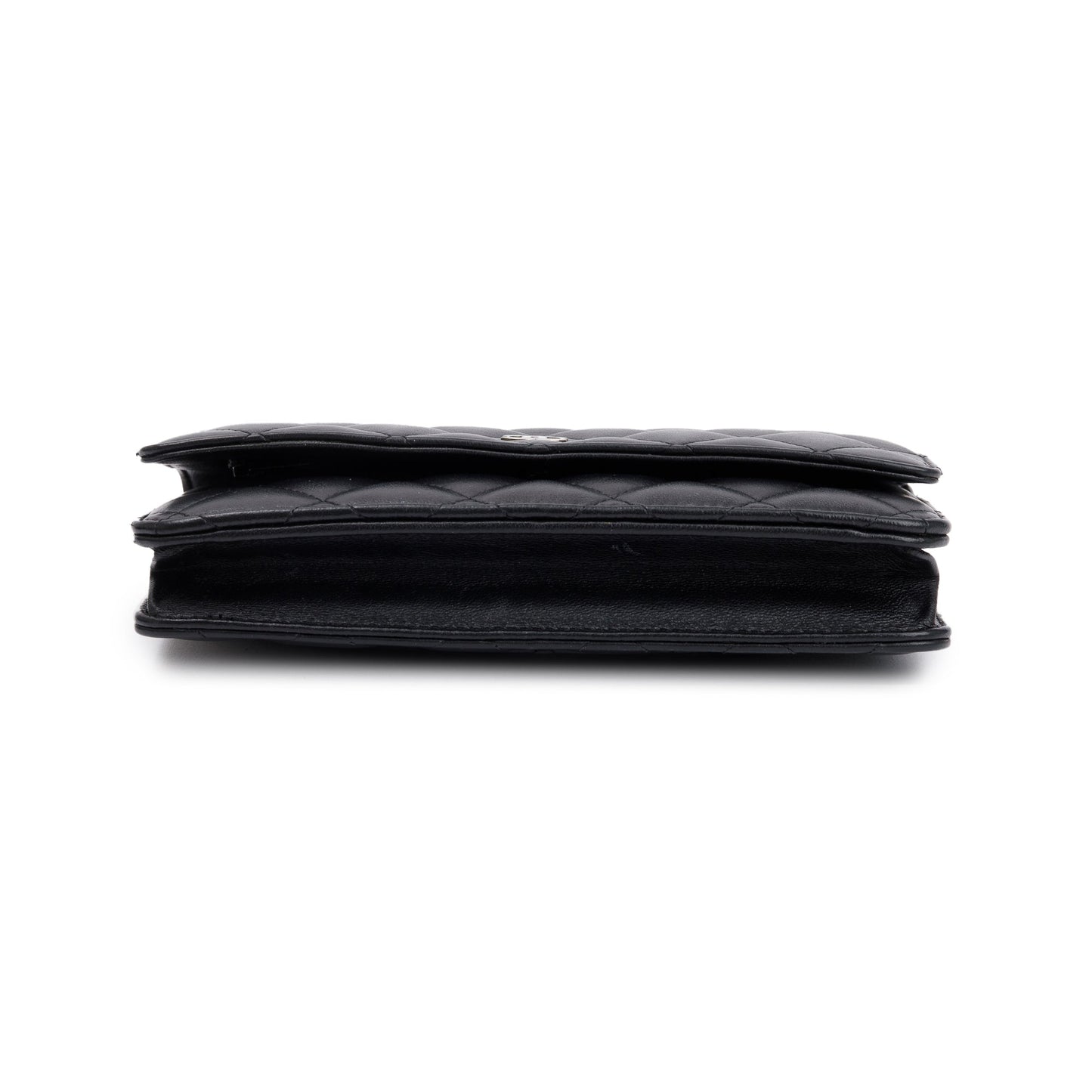 Chanel Black Lambskin Leather Classic Wallet on Chain