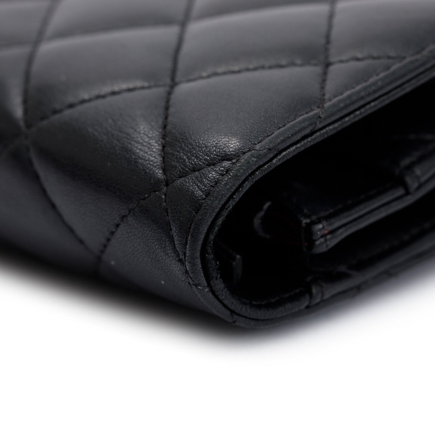 Chanel Black Lambskin Leather Classic Wallet on Chain
