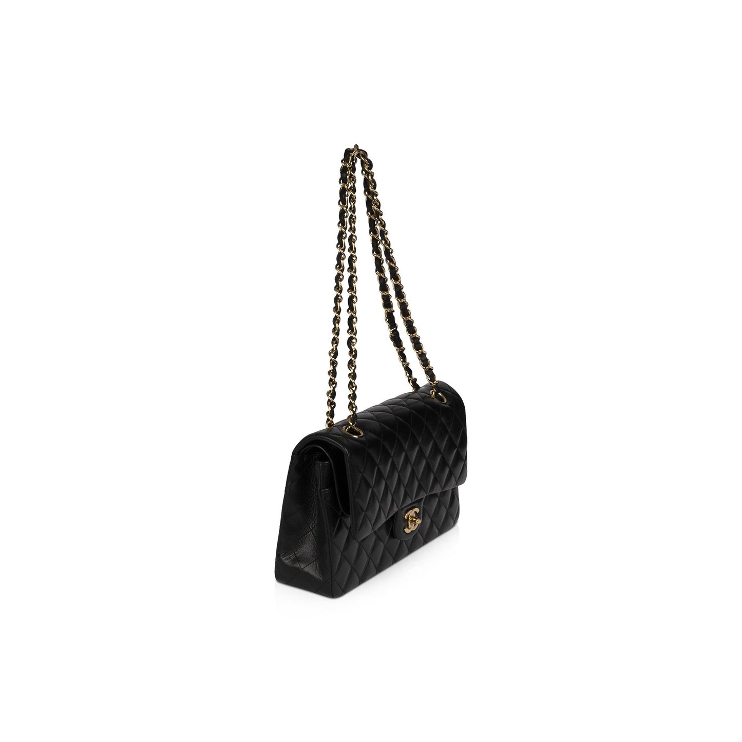 Chanel Black Lambskin Medium Classic Double Flap Bag