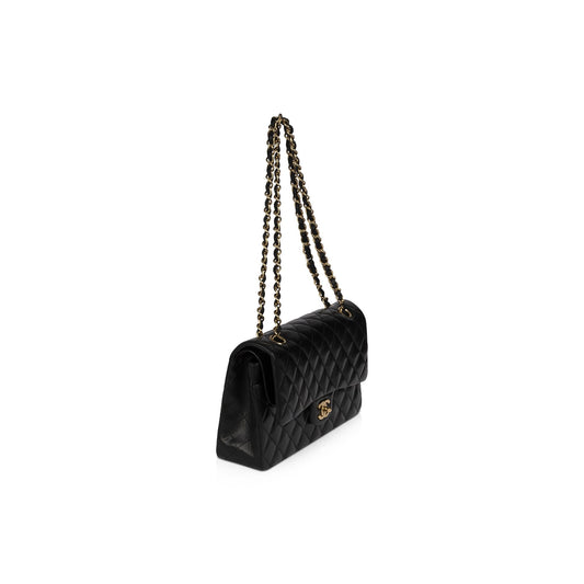 Chanel Black Lambskin Medium Classic Double Flap Bag