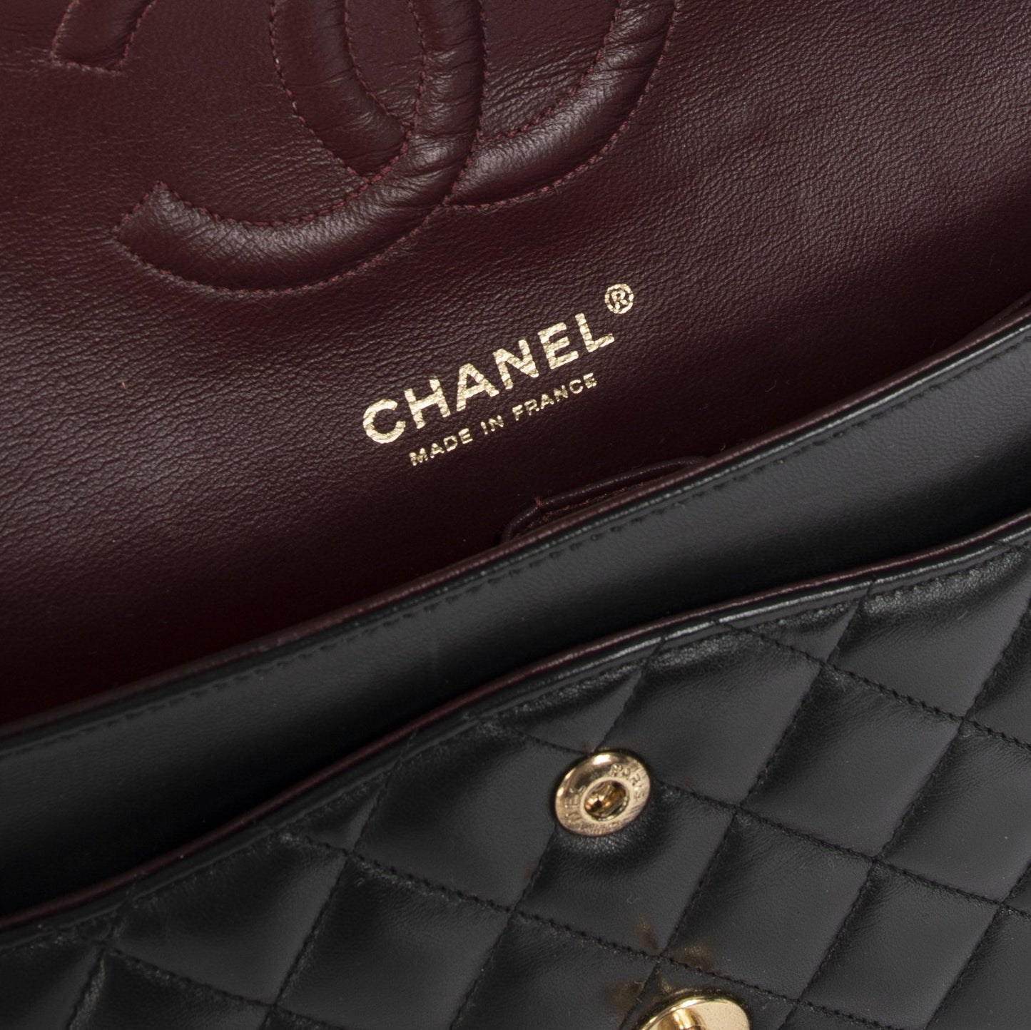 Chanel Black Lambskin Medium Classic Double Flap Bag