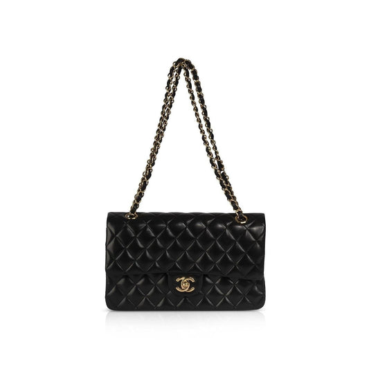 Chanel Black Lambskin Medium Classic Double Flap Bag