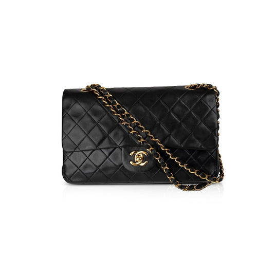 Chanel Black Lambskin Medium Classic Double Flap Bag