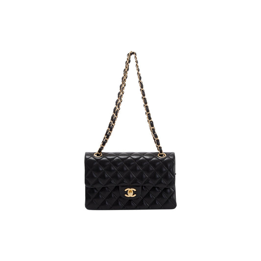 Chanel Black Lambskin Small Classic Double Flap Bag